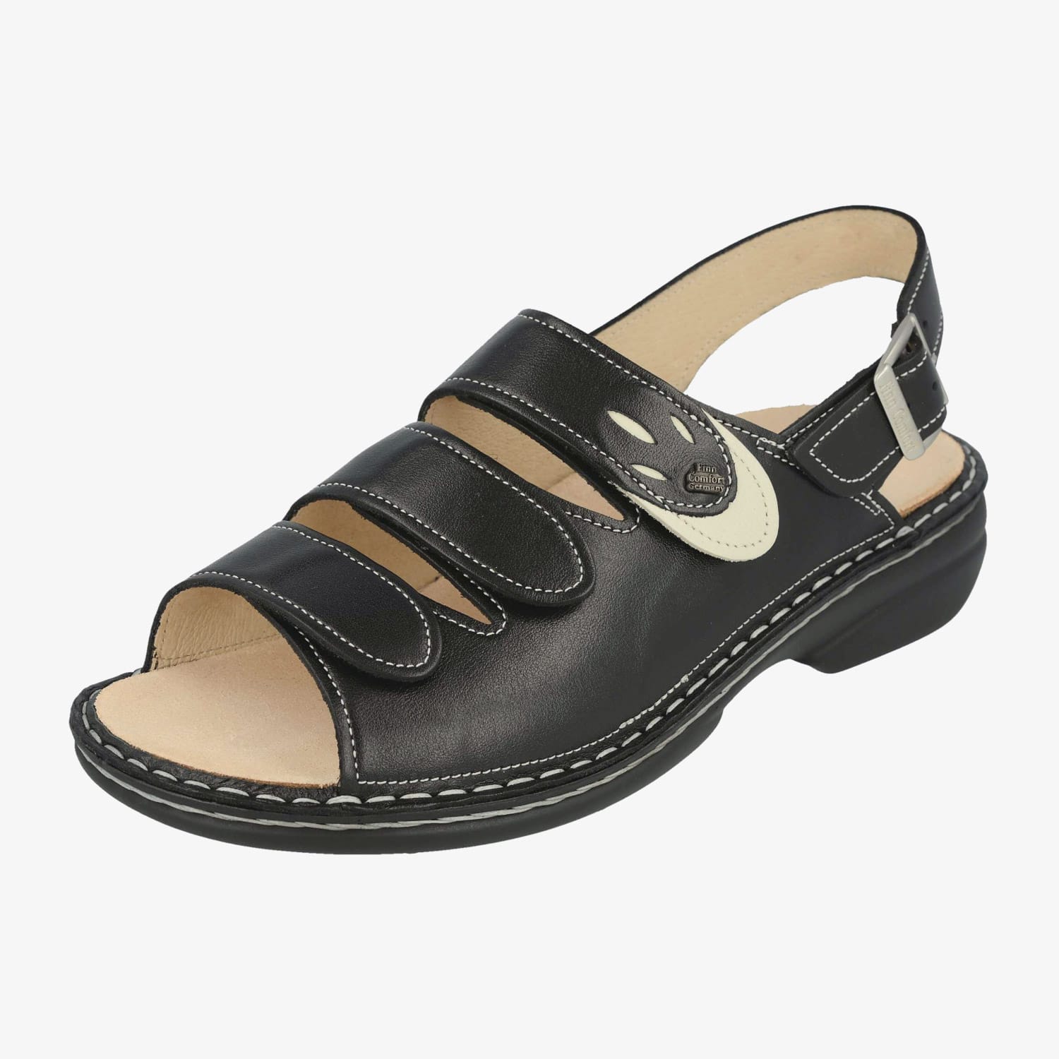 SALONIKI schwarz/jasmin NappaSeda/Okapi