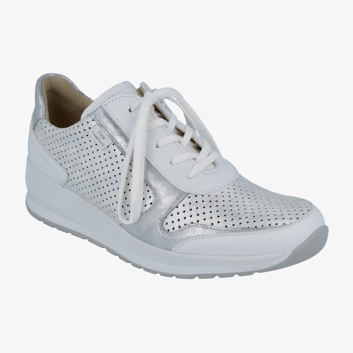 MORI FinnStretch weiss/bianco/silber Nappa/StrePaloma/Simona mit RV innen